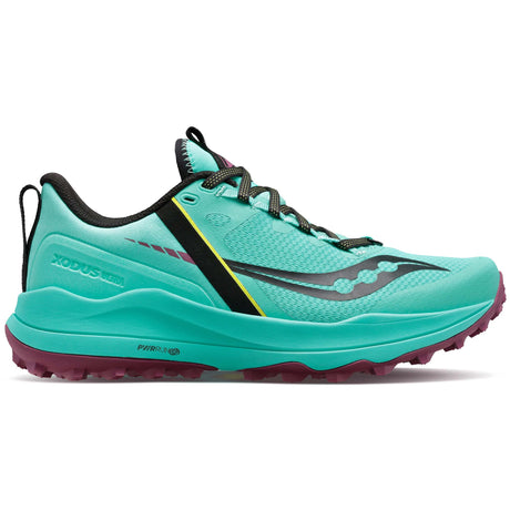 Saucony Xodus Ultra running de course a pied trail femme cool mint dusk