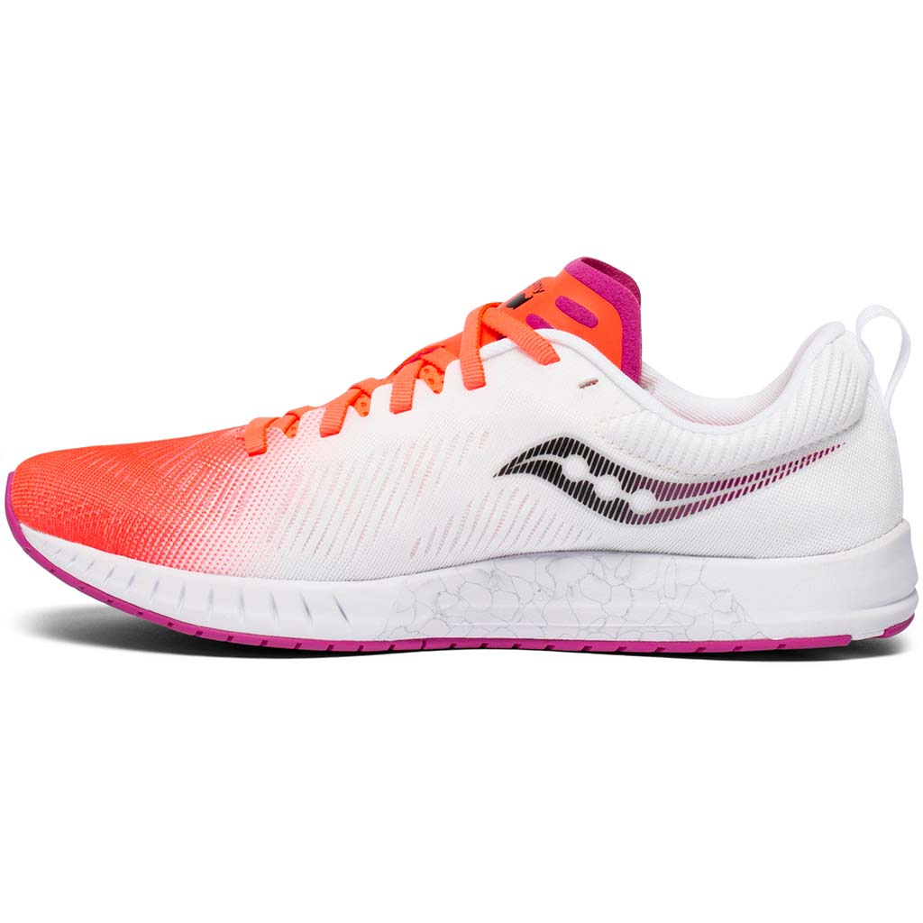 Saucony Fastwitch 9 chaussure de course a pied femme lvSaucony Fastwitch 9 chaussure de course a pied femme rouge blanc lateral
