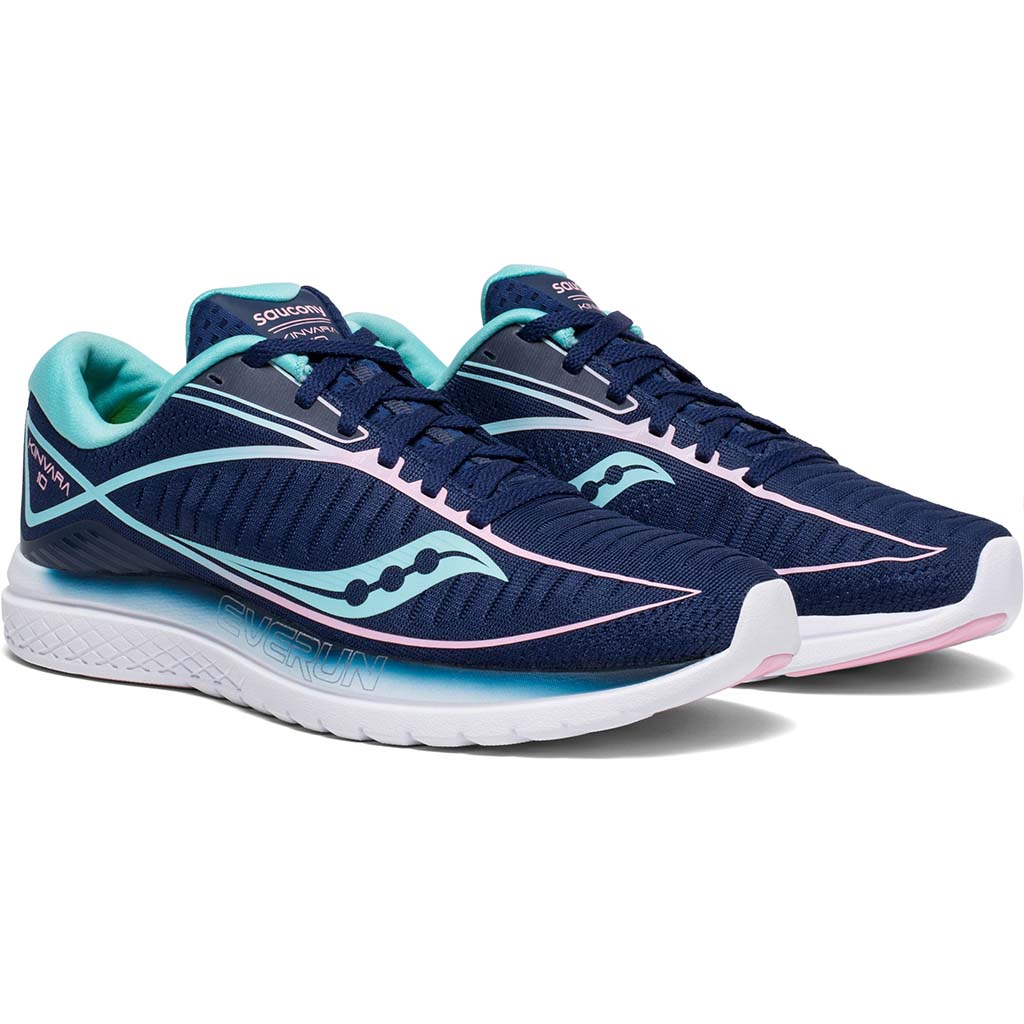 Saucony Kinvara 10 chaussure de course a pied femme marine menthe paire