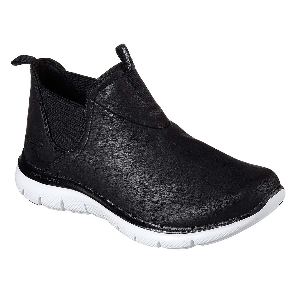 Skechers Flex Appeal 2.0 Done Deal chaussures de marche noir femme vue 2