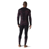 Smartwool Intraknit Merino 200 Baselayer col rond black mountain stripe homme dos