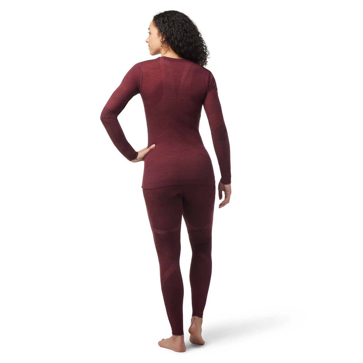 Smartwool Intraknit Merino 200 chandail baselayer black cherry femme dos