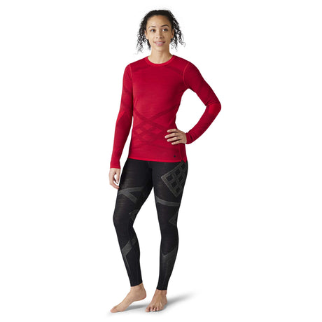 Smartwool Intraknit Merino 200 chandail baselayer pomegranate deep navy femme face