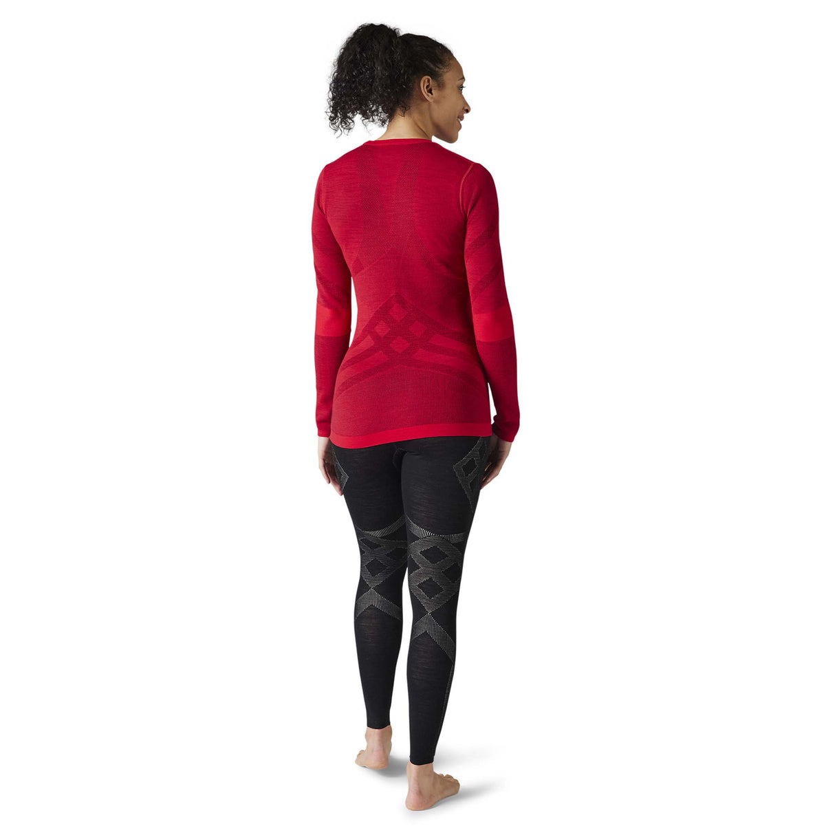 Smartwool Intraknit Merino 200 chandail baselayer pomegranate deep navy femme dos