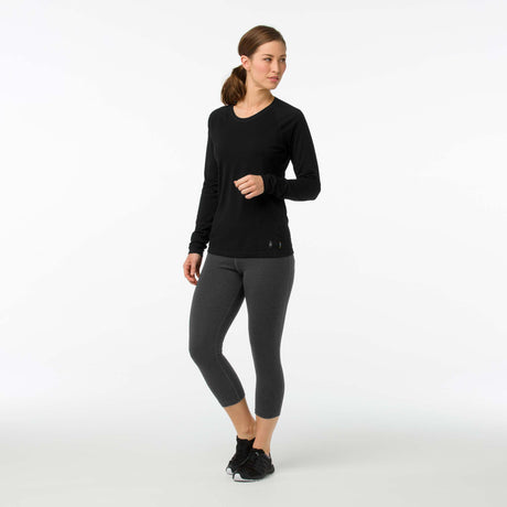 Smartwool Merino 150 Baselayer chandail à manches longues noir femme face