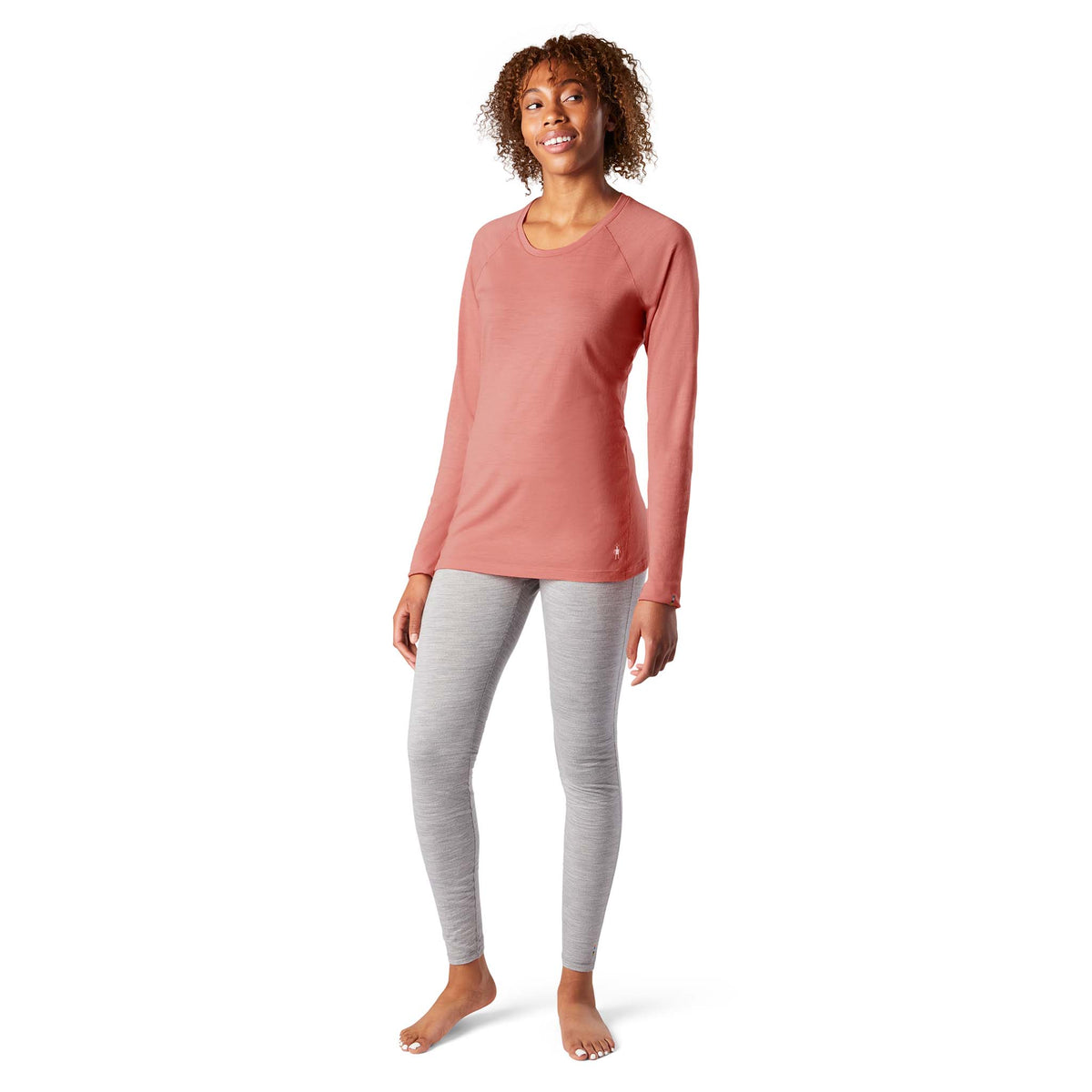 Smartwool Merino 150 Baselayer chandail à manches longues rose femme face