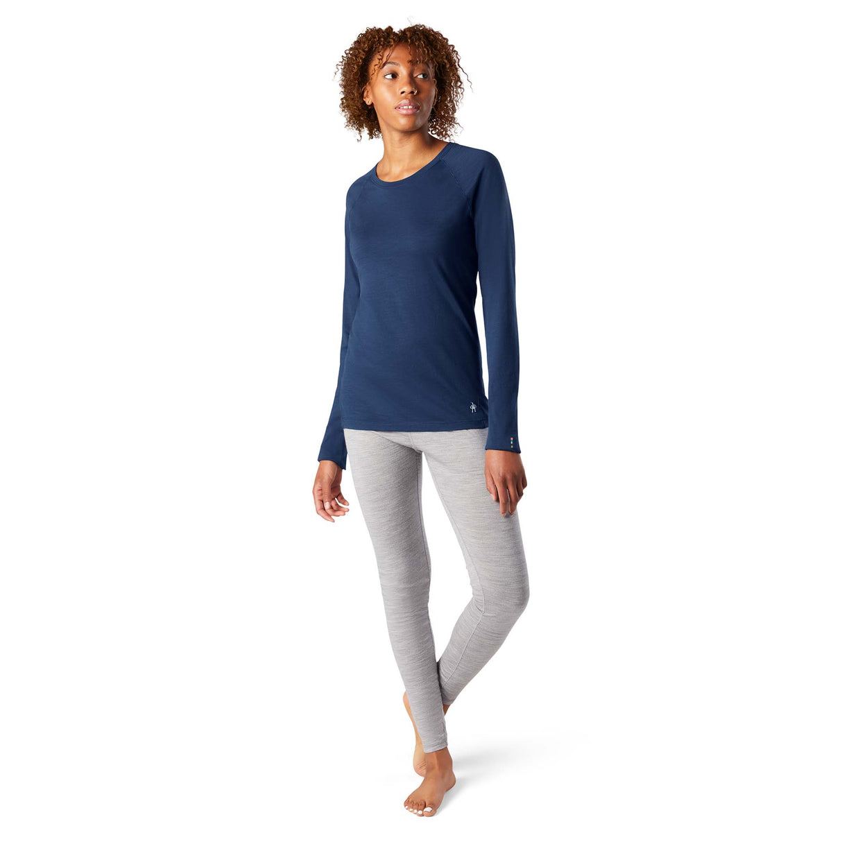 Smartwool Merino 150 Baselayer chandail à manches longues indigo blue femme face