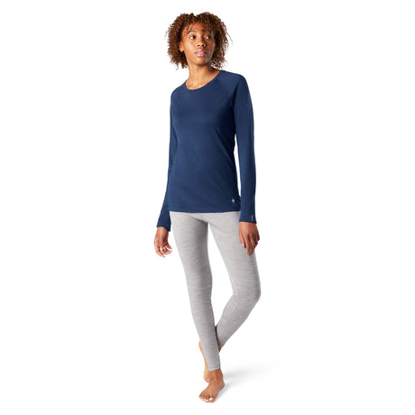 Smartwool Merino 150 Baselayer chandail à manches longues indigo blue femme face