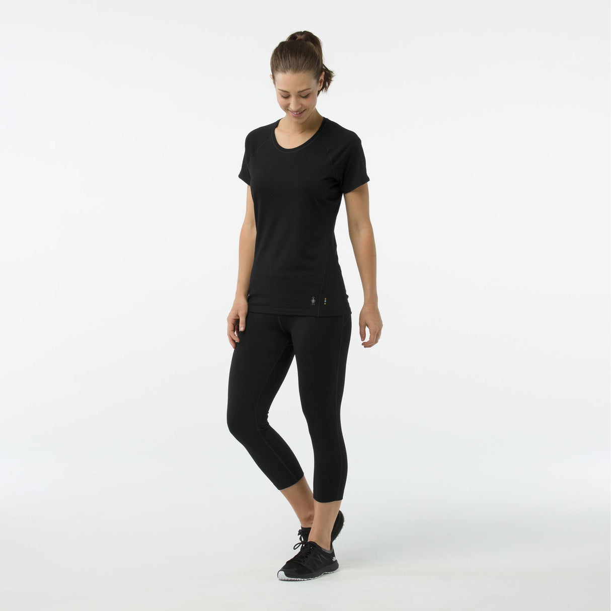 Smartwool Merino 150 T-shirt de base à manches courtes noir femme face