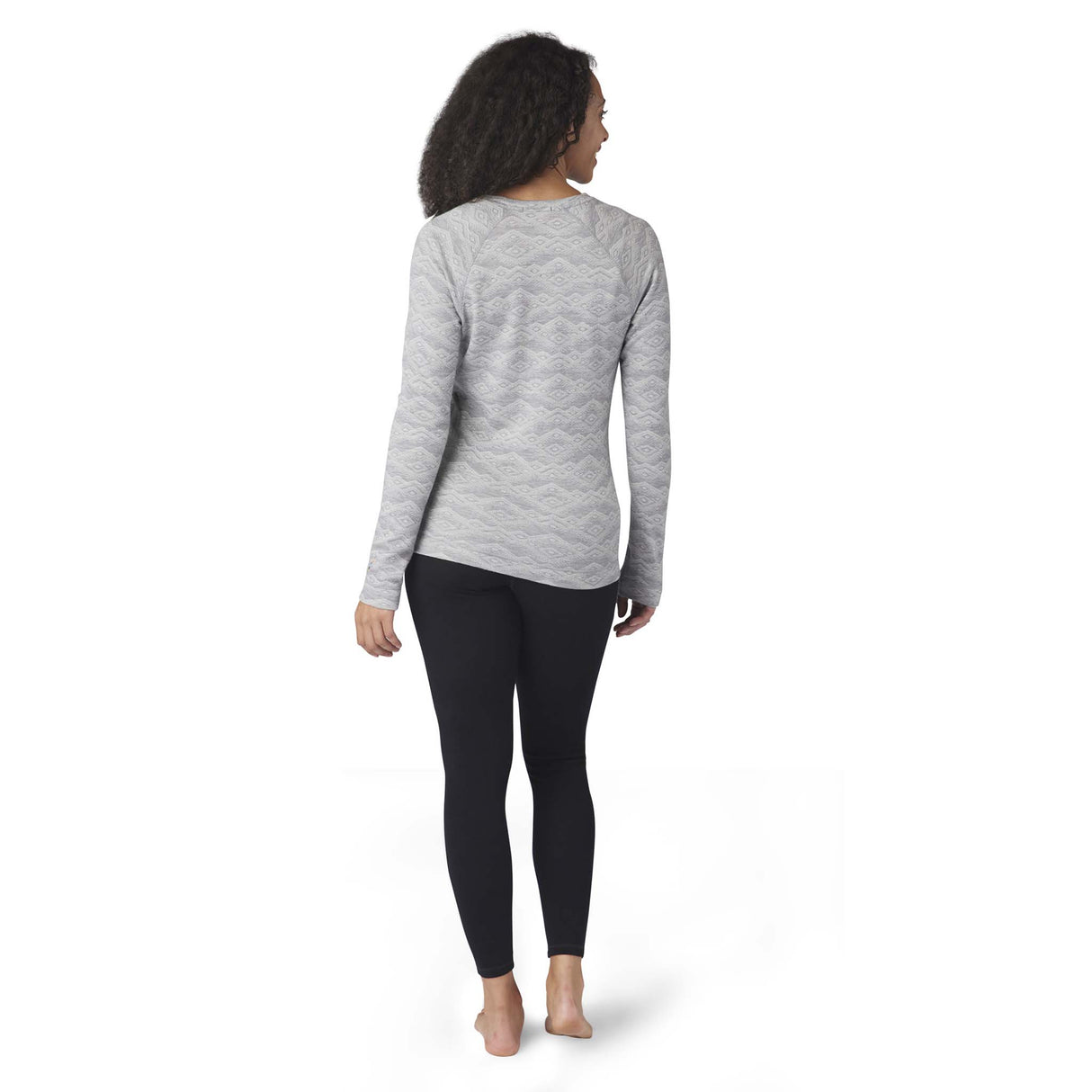 Smartwool Merino 250 Baselayer chandail de base à motif light gray femme dos