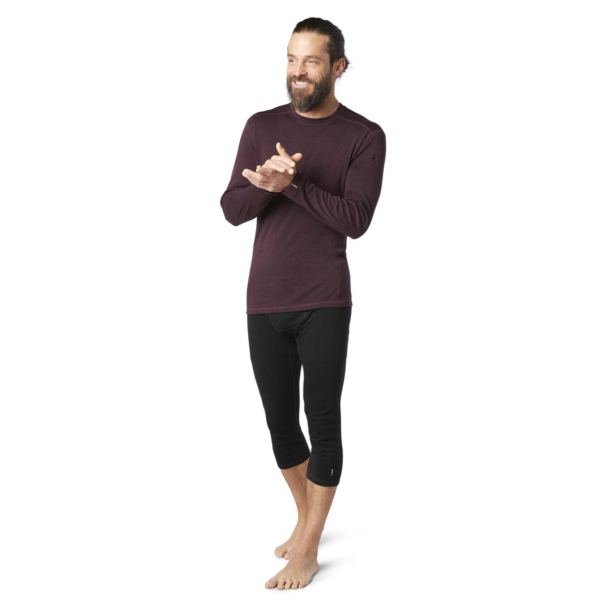 Smartwool Merino 250 Baselayer chandail col rond woodsmoke homme face