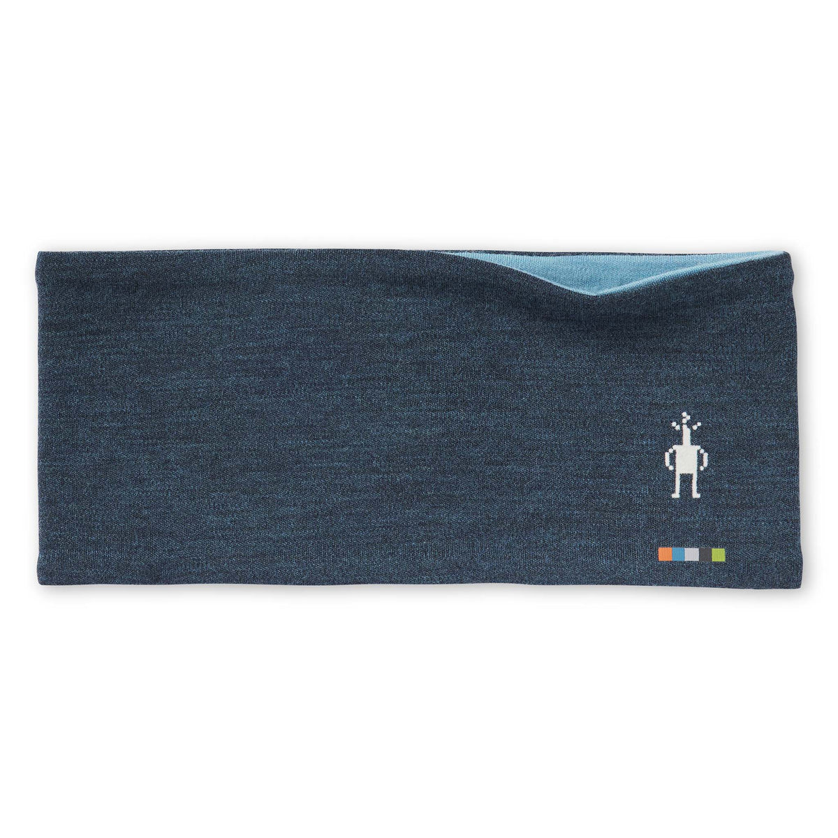 Bandeau Smartwool Merino 250 réversible twilight blue wave blue unisexe