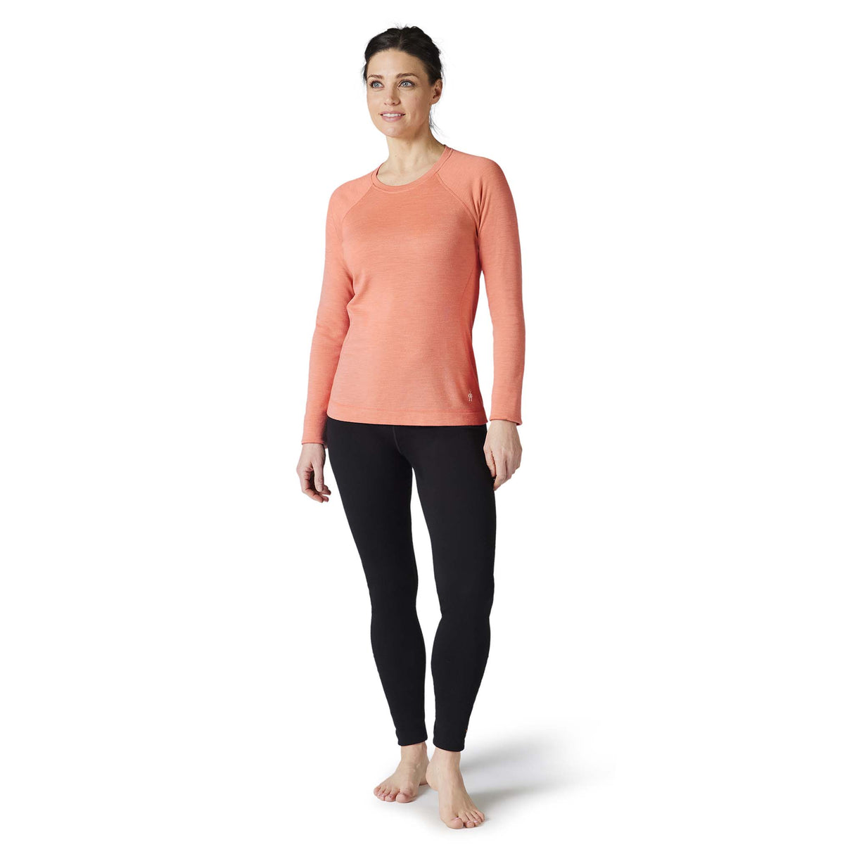 Smartwool Merino 250 baselayer chandail de base sunset coral femme face