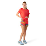 Smartwool Merino Sport Lined short doublé de course femme carnival horizon print face