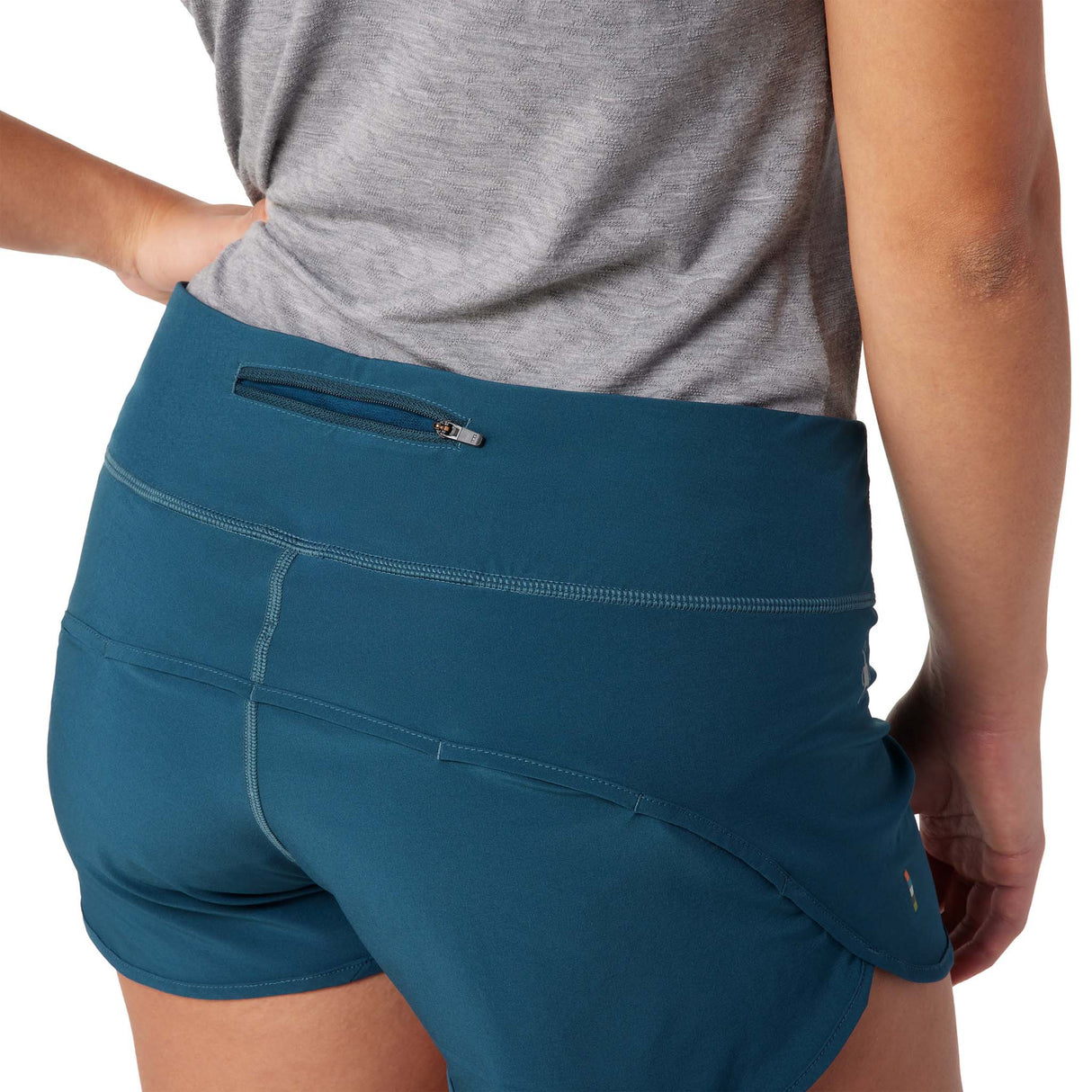 Smartwool Merino Sport Lined short doublé de course pour femme twilight blue details