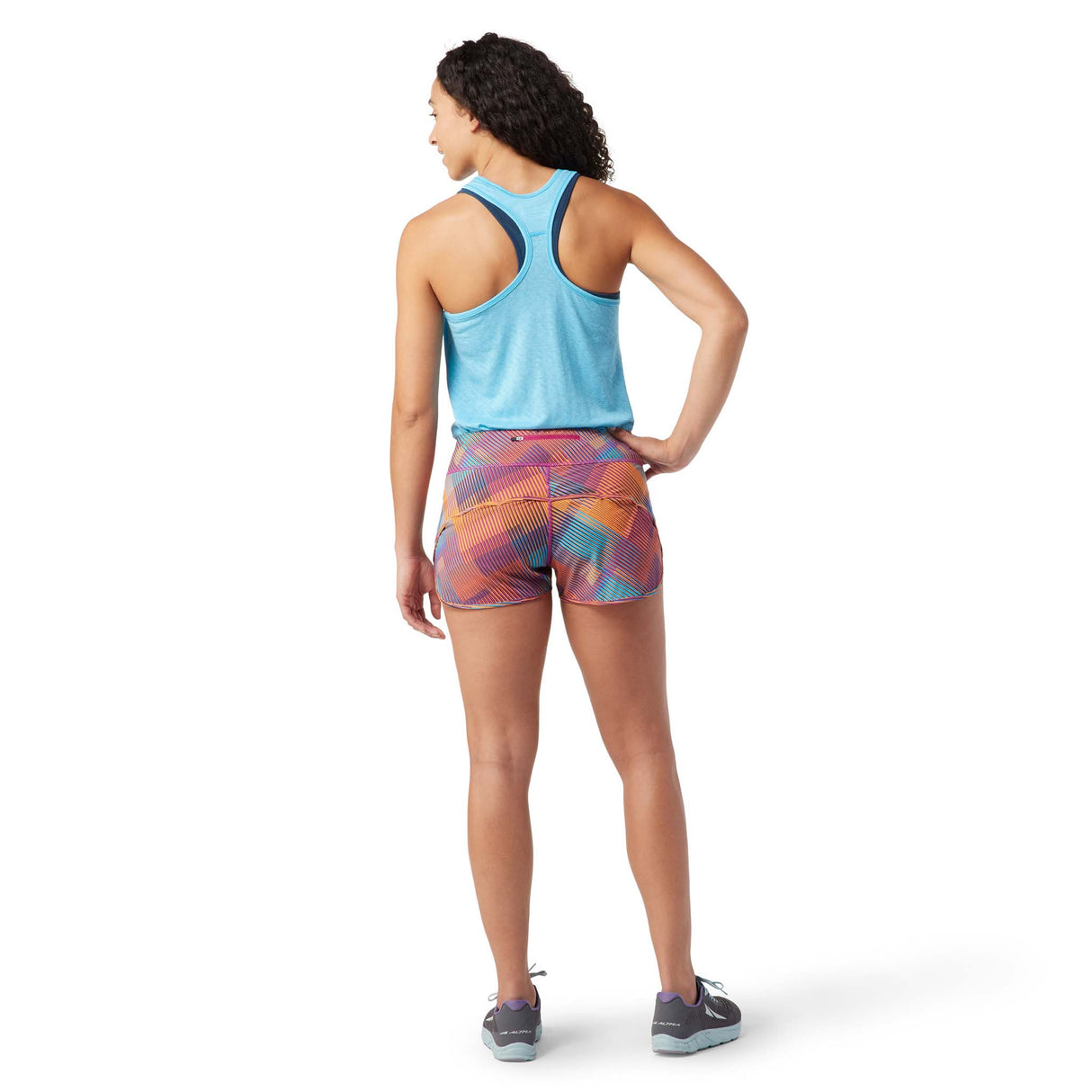 Smartwool Merino Sport Lined short doublé de course pour femme festive fuchsia dos