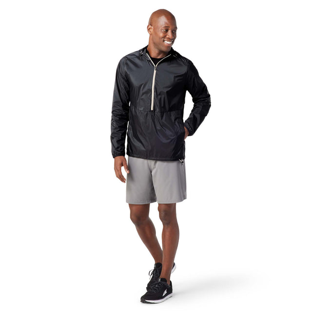 Smartwool Merino Sport Ultra Light Anorak noir homme face