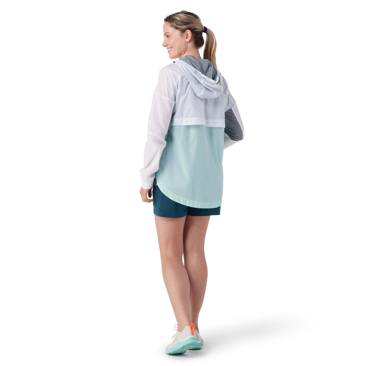 Smartwool Merino Sport Ultra Light Anorak femme bleached aqua dos