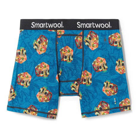 Smartwool caleçon boxeur imprimé Merino pour hommes - Motif Jaime Molina lagune bleue