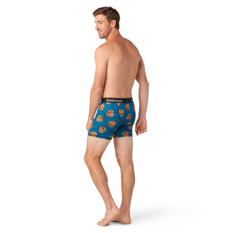 Smartwool caleçon boxeur imprimé Merino pour hommes dos- Motif Jaime Molina lagune bleue