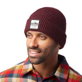 Tuque de style beanie à écusson Smartwool homme black cherry heather