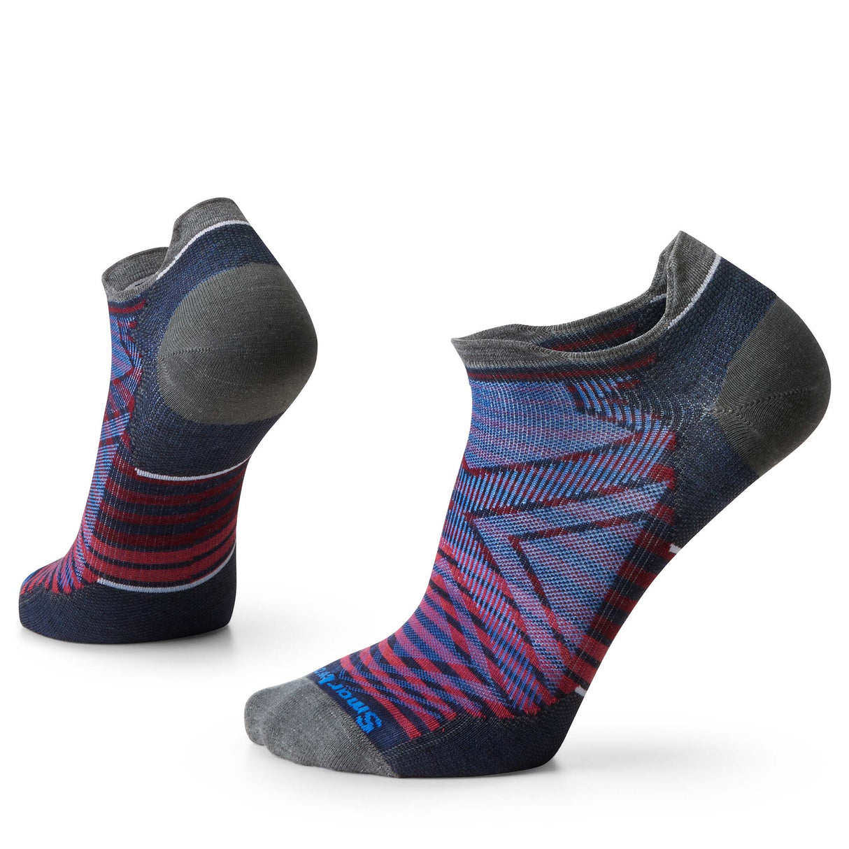 Smartwool Run Zero Cushion Pattern chaussettes basses à motif homme marine profond paire