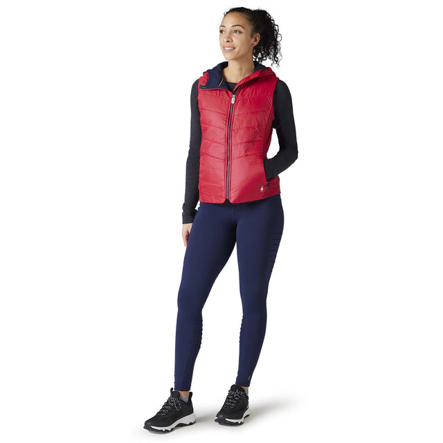 Smartwool Smartloft 60 Hoodie Vest pomegrenate femme live