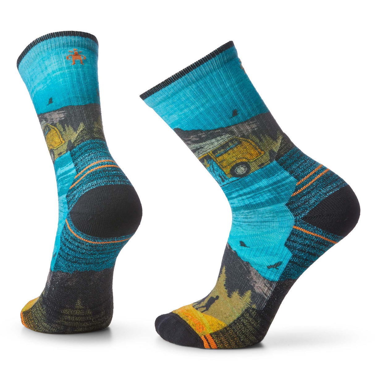 Smartwool chaussettes de randonnée imprimées matelassées homme - bleu imprimé
