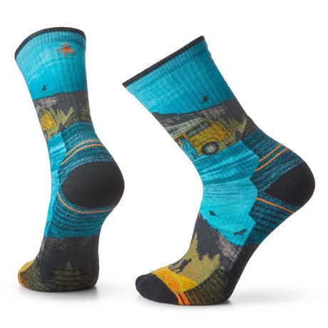 Smartwool chaussettes de randonnée imprimées matelassées homme - bleu imprimé