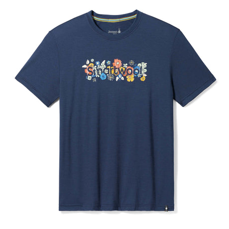 Smartwool t-shirt imprimé à manches courtes unisexe - marine profond