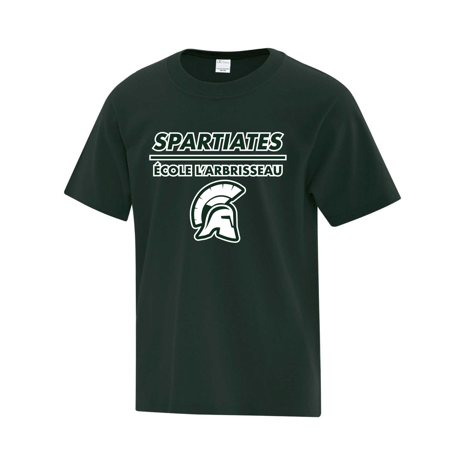 Soccer Sport Fitness T-shirt coton à manches courtes Spartiates de l'École L'Arbrisseau
