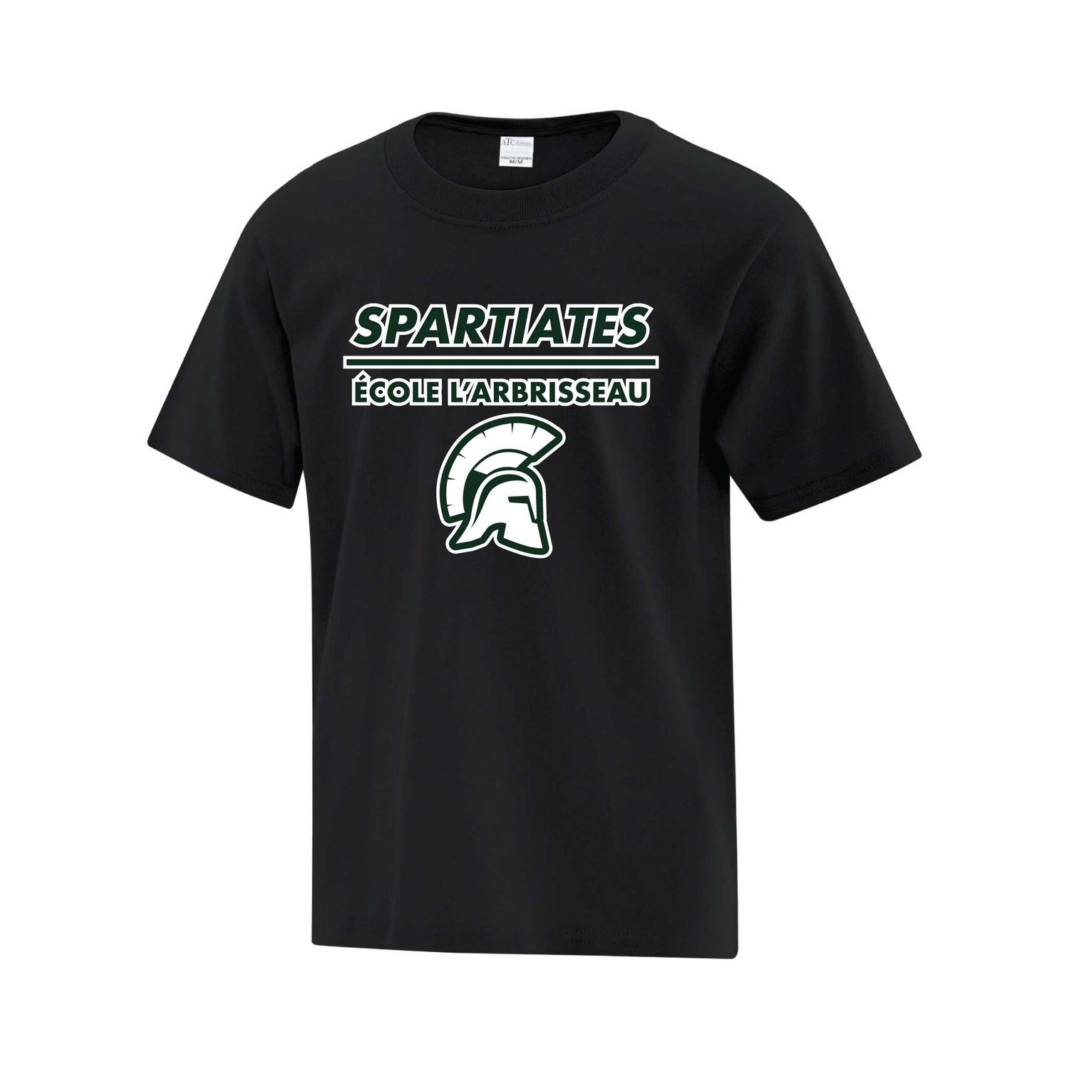 Soccer Sport Fitness T-shirt coton à manches courtes Spartiates de l'École L'Arbrisseau