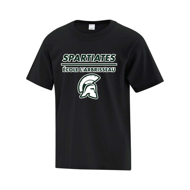 Soccer Sport Fitness T-shirt coton à manches courtes Spartiates de l'École L'Arbrisseau