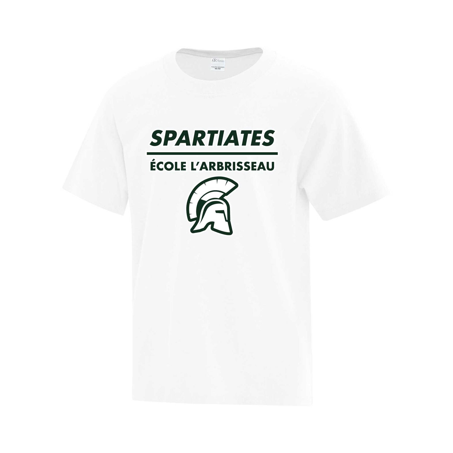 Soccer Sport Fitness T-shirt coton à manches courtes Spartiates de l'École L'Arbrisseau