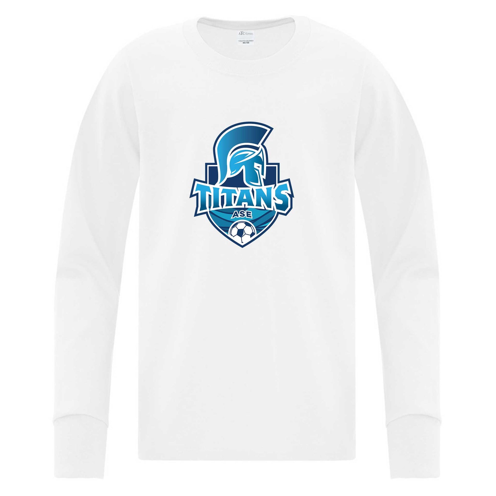 Soccer Sport Fitness T-shirt coton manches longues Titans de l'Association de Soccer Escoumins