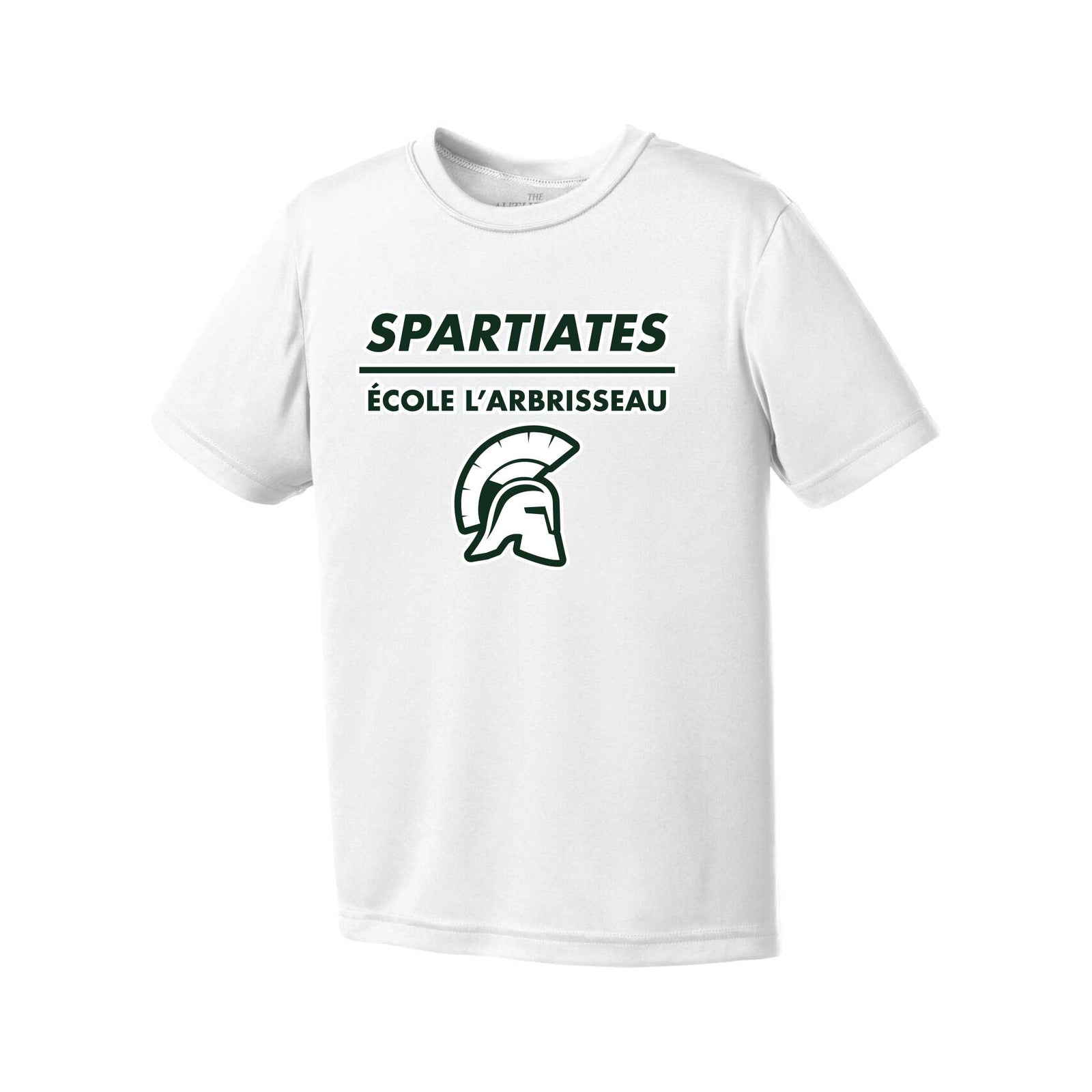 Soccer Sport Fitness T-shirt polyester à manches courtes Spartiates de l'École L'Arbrisseau