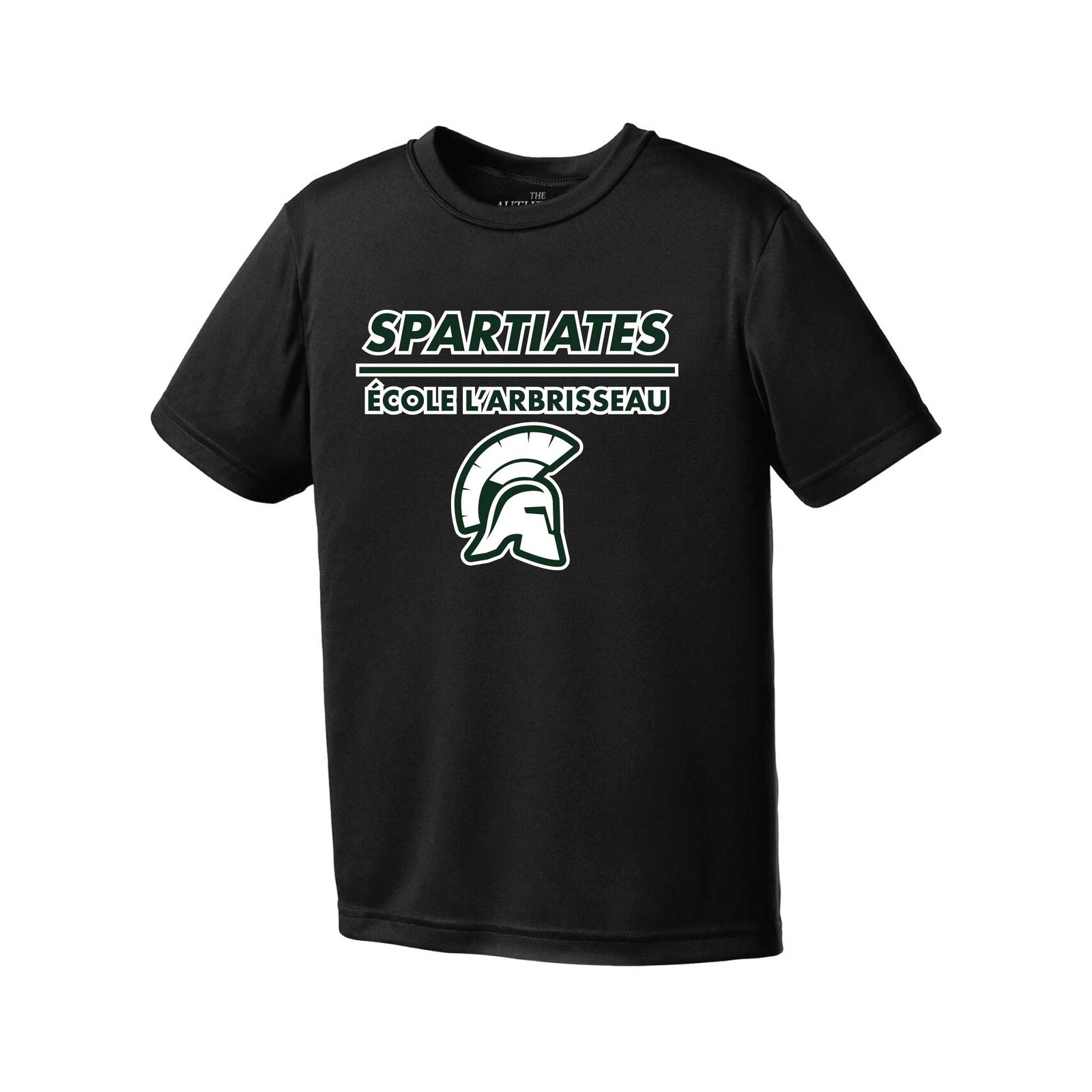 Soccer Sport Fitness T-shirt polyester à manches courtes Spartiates de l'École L'Arbrisseau