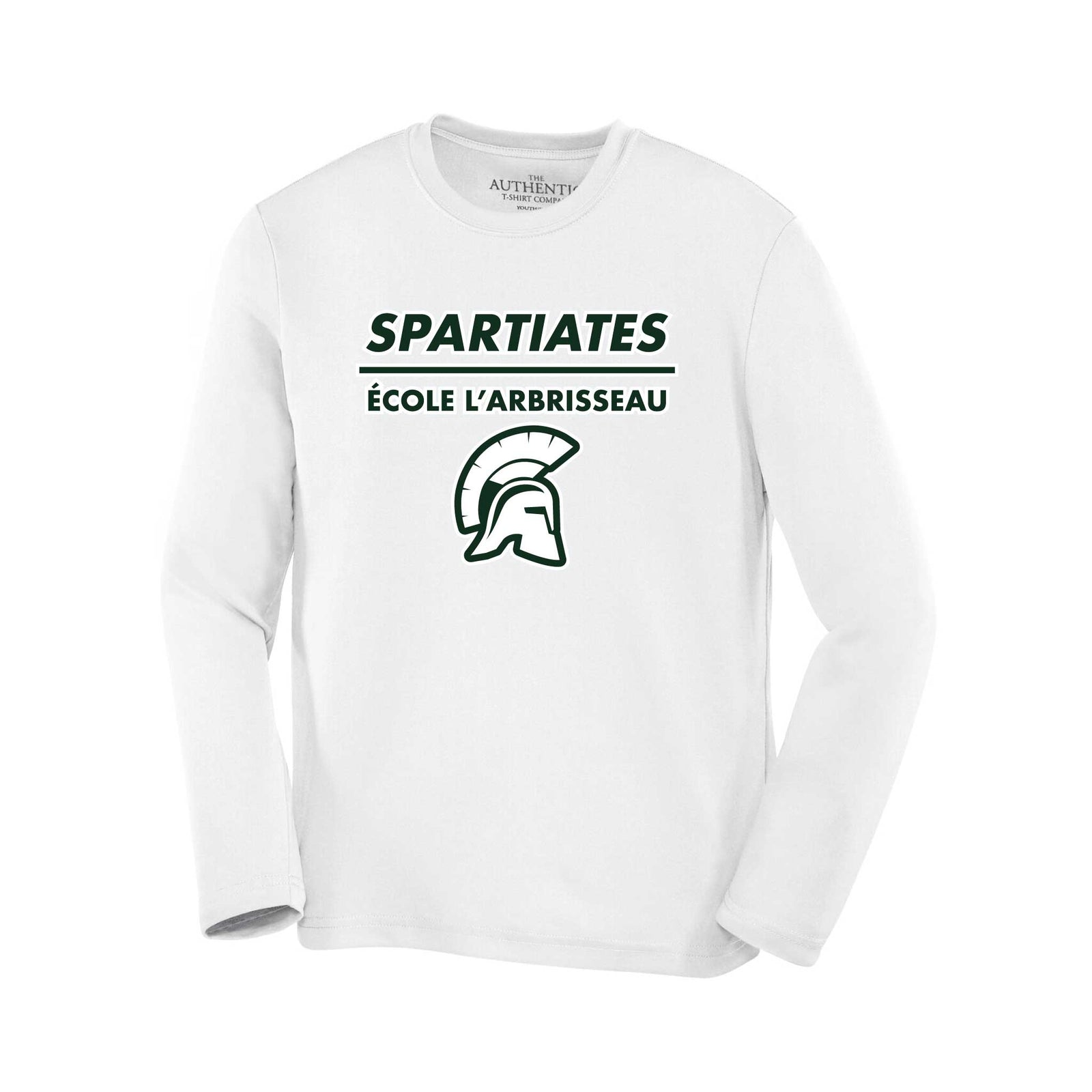 Soccer Sport Fitness T-shirt polyester à manches longues Spartiates de l'École L'Arbrisseau