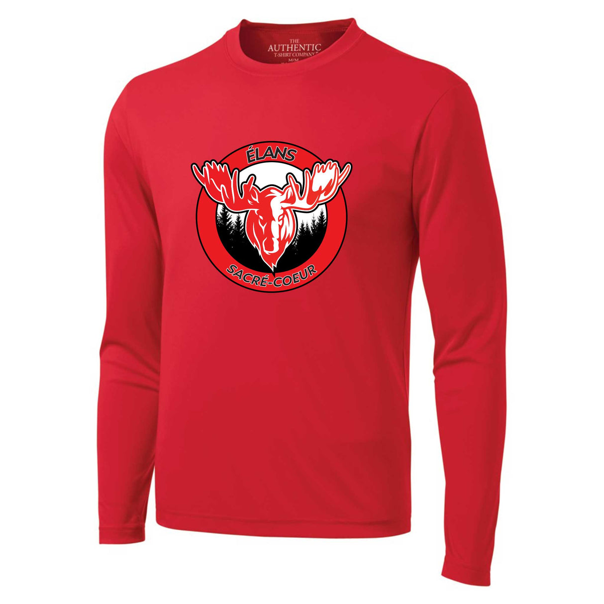 Soccer Sport Fitness T-shirt polyester manches longues Élans de Sacré-Coeur