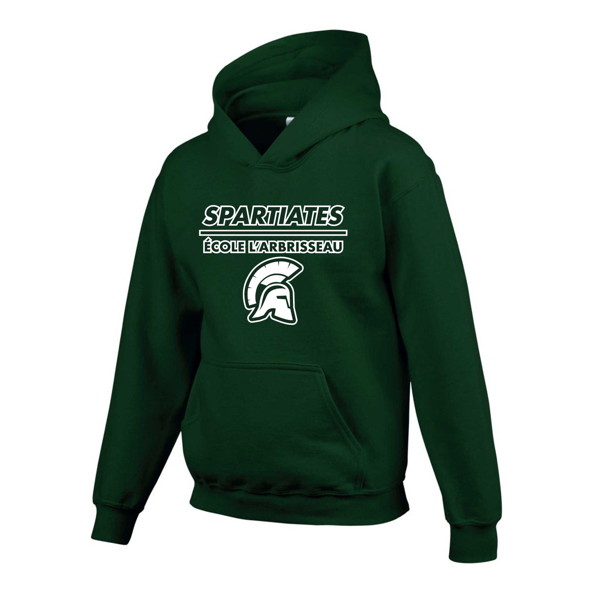 Sweatshirt coton ouaté Spartiates de l'École L'Arbrisseau - Vert