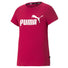 T-shirt rouge Puma Essentials Logo Tee à manches courtes pour femme