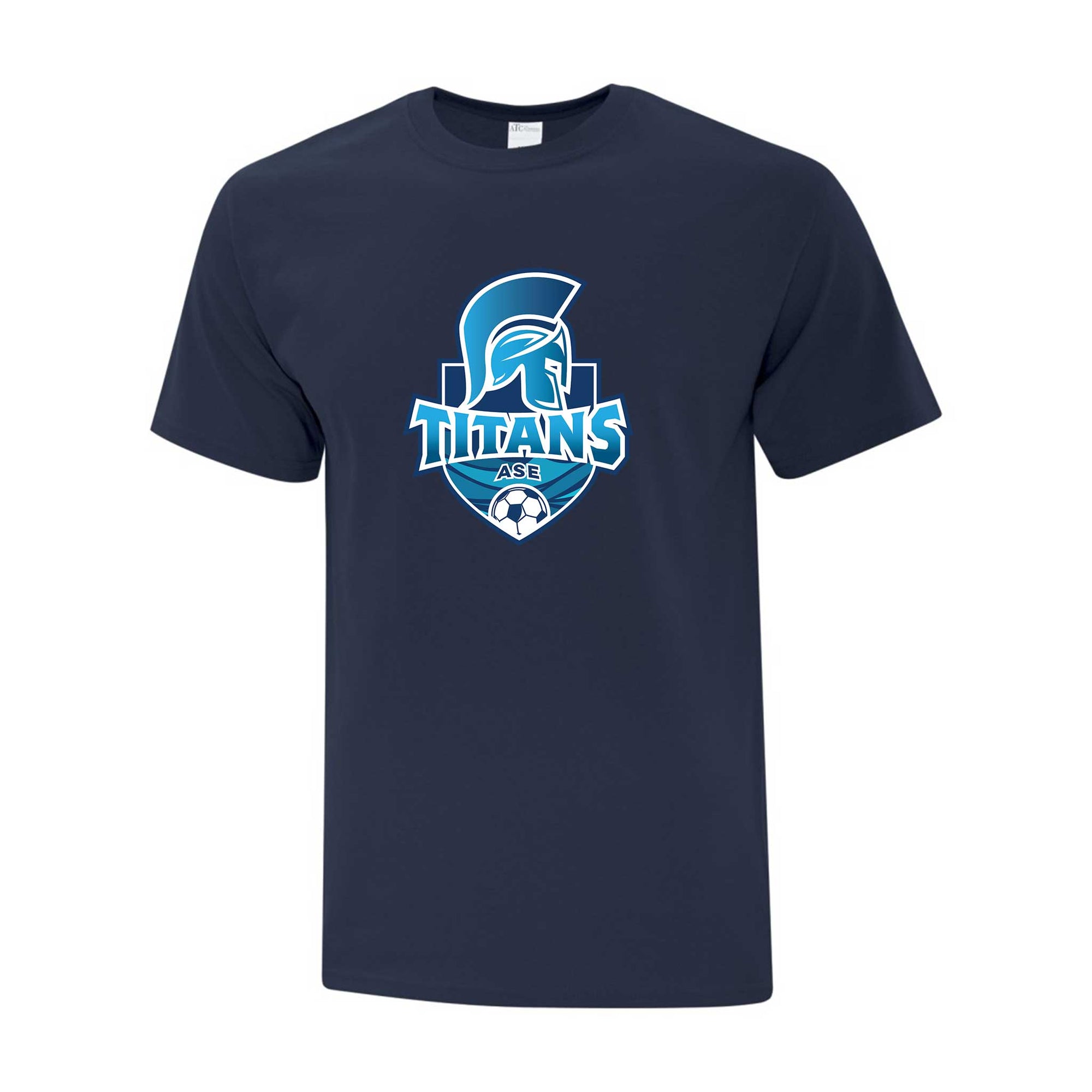 T-shirt coton Titans de l'Association de Soccer Escoumins Bleu Marine