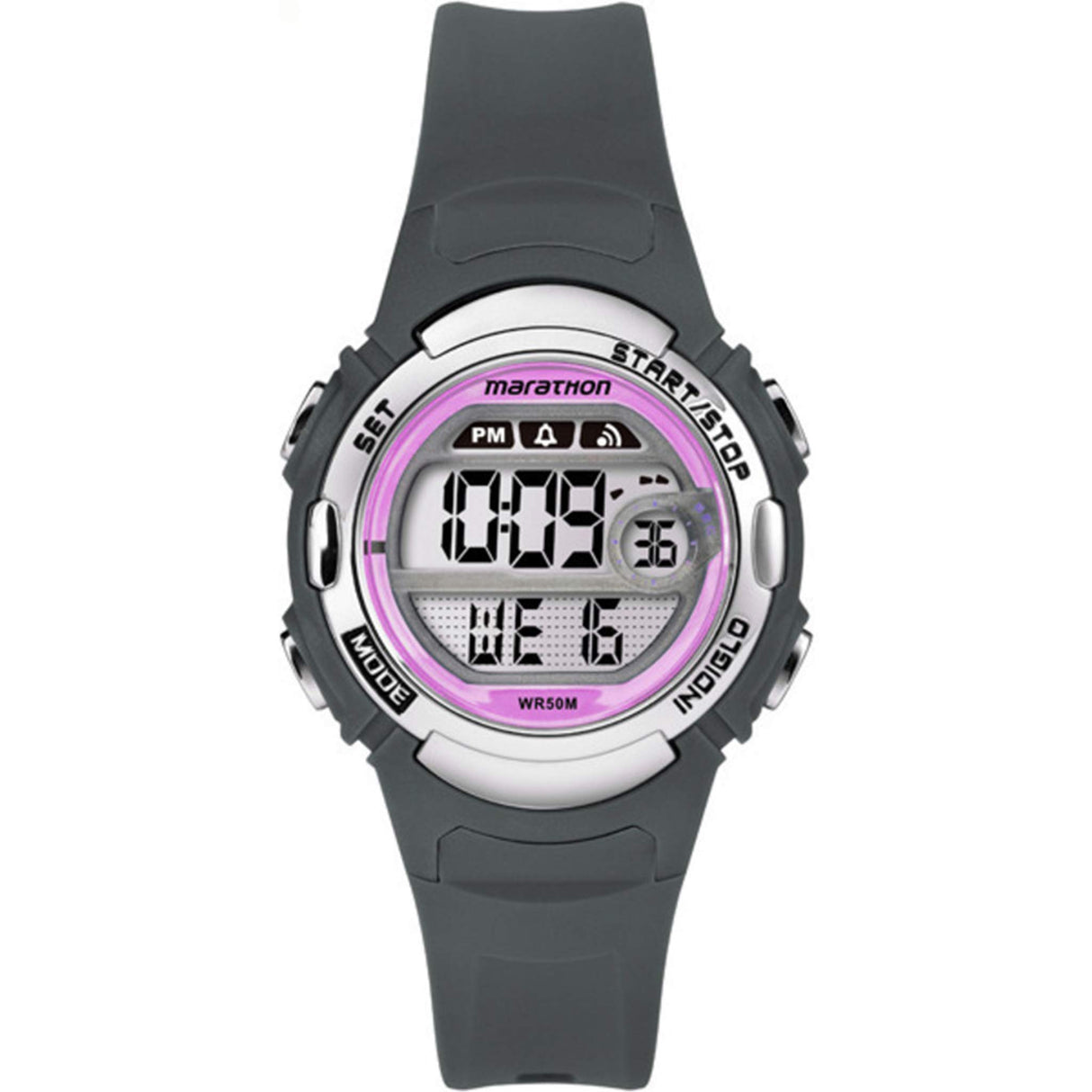 Timex Montre sport Timex Marathon noire et rose pour femme
