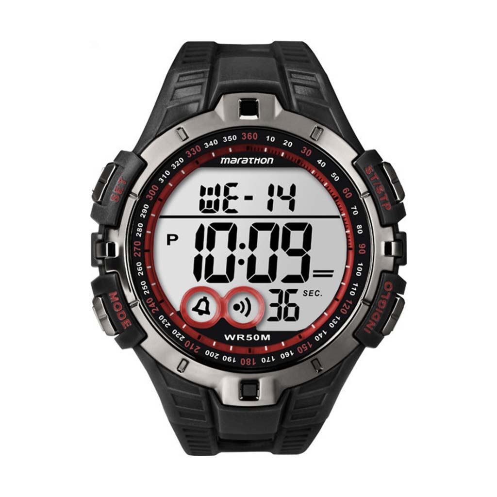 Timex Timex Marathon montre sport noire et rouge