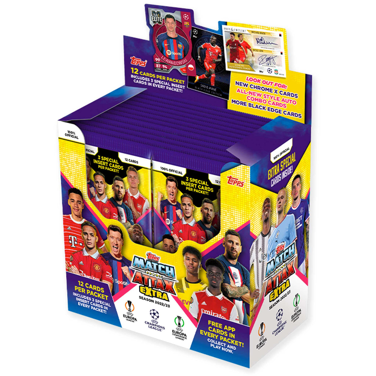 Topps Cartes de soccer Topps Match Attax Extra Full Box 2023