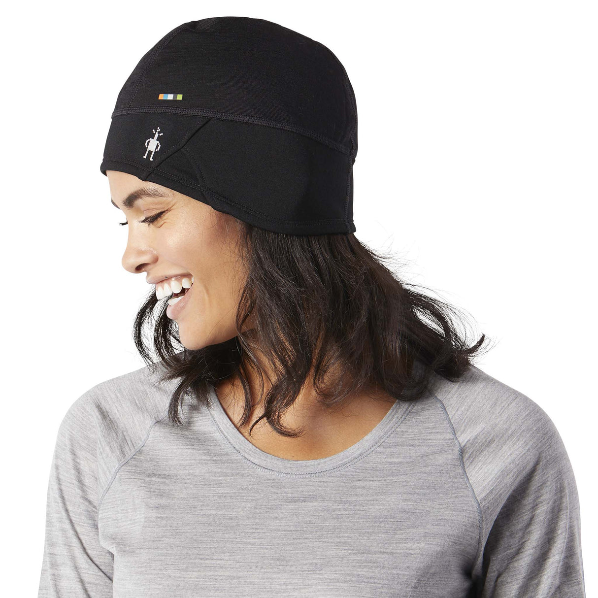 Tuque Smartwool Merino Sport à l'épreuve du vent noir unisexe face