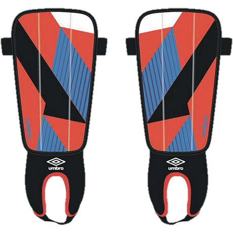 Umbro Neo Flexi Guard protège-tibias de soccer rouge bleu