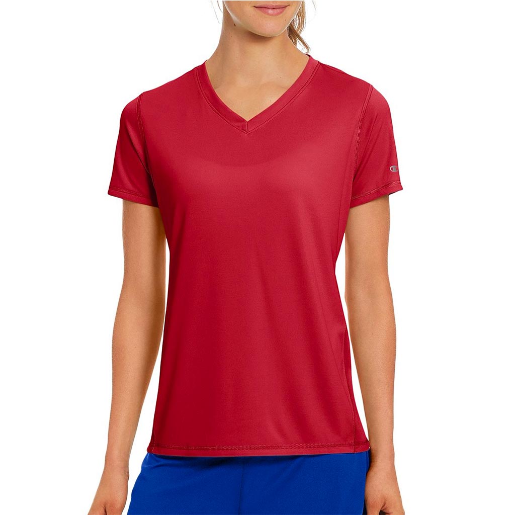 Champion Vapor T-Shirt sport a manches courtes pour femme indigo rouge
