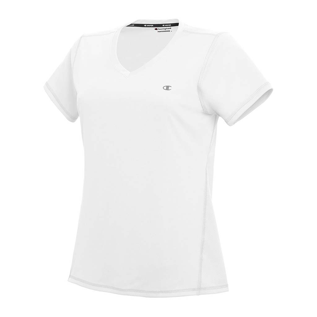 Champion Vapor Select T-Shirt sport a manches courtes pour femme blanc avant