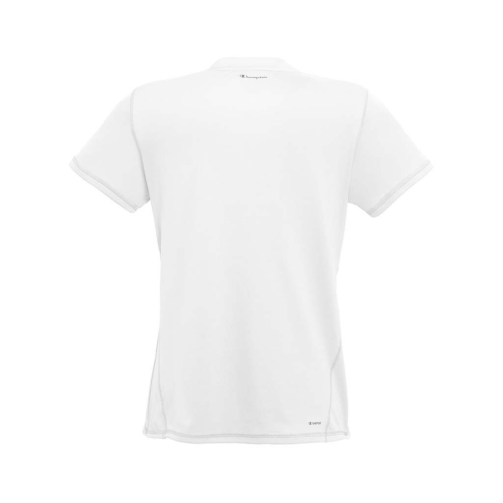 Champion Vapor Select T-Shirt sport a manches courtes pour femme blanc dos